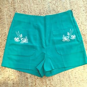 Boutique Green High Waist Shorts